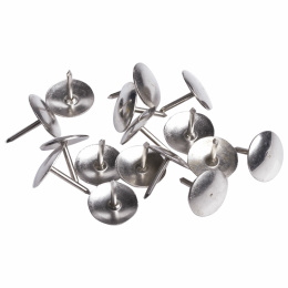 BRAUBERG кеңсе түймелері, металл, күміс, 10 мм, 50 дана, картон қорапта, 220553