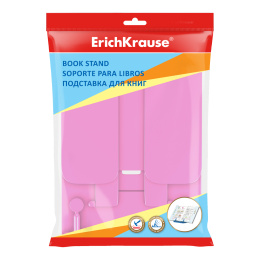 Подставка для книг пластиковая ErichKrause Пастель, розовый