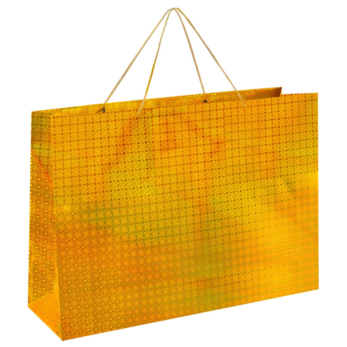 Пакет подарочный (1 шт.) 70x16x50 см, "BIG SIZE", голография, ассорти 3 цвета, ЗОЛОТАЯ СКАЗКА, 609732