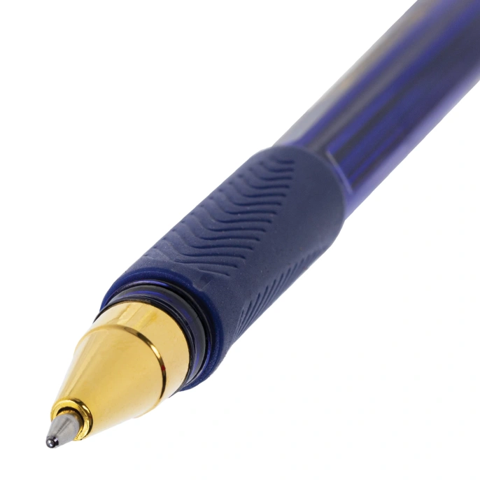 Ручка шариковая BRAUBERG BP-GT GLD BLUE, СИНЯЯ, корпус тонированный, пишущий узел 0,7 мм, линия письма 0,35 мм, 144505