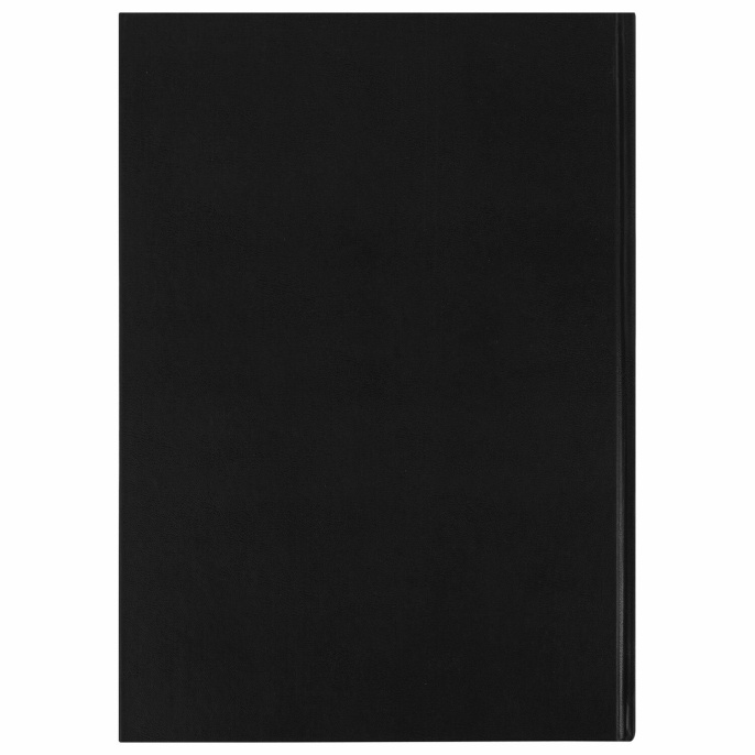 Книга учета 96 л., клетка, твердая, бумвинил, офсет, наклейка, А4 (200х290 мм), BRAUBERG, черная, 130278
