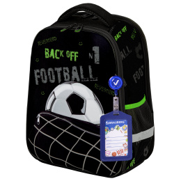 Ранец BRAUBERG FIT, 2 отделения, "Mesh goal", 3D-панель, 38х27х14 см, 274384