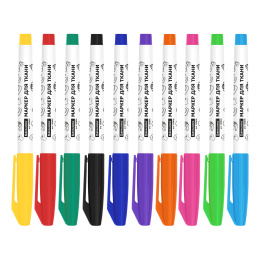 Маркеры для ткани 10 ЦВЕТОВ, TEXTILE MARKER, несмываемые, круглый наконечник 1-3 мм, BRAUBERG, 152656