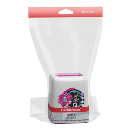 Подставка настольная пластиковая ErichKrause Форте, Известный блогер, белая с розовой неоновой вставкой