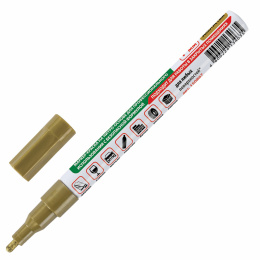 Маркер-лак бояуы (paint marker) 2 мм, алтын, КСИЛОЛСЫЗ (иіссіз), алюминий, BRAUBERG PROFESSIONAL, 150867