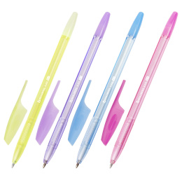 Ручки шариковые BRAUBERG "X-333 PASTEL", НАБОР 8 ШТУК, СИНИЕ, узел 0,7 мм, линия письма 0,35 мм, 144531