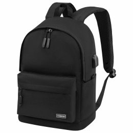 Heikki ACTIVE рюкзактары (ХЕЙКИ) әмбебап, ноутбук бөлімі, USB порты, қара, 44х31х14 см, 272560