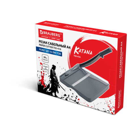 Brauberg Katana Smart TSS-416, A4, 16 парақ, кесу ұзындығы 300 мм, пластикалық негіз, 533368 ұйымдастырушысы бар поршеньді кескіш