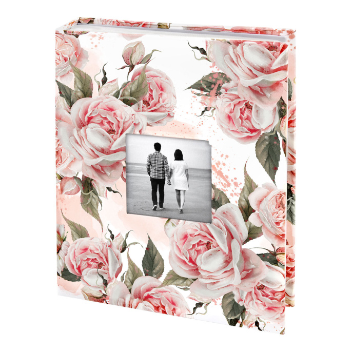 Фотоальбом BRAUBERG "Flowery love" на 200 фото 10х15 см, твердая обложка, окно под фото, 391424