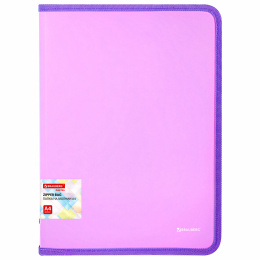 Brauberg pastel, A4, 330x240 мм, 600 мкм, күлгін түсті, 271971 пластикалық сыдырма көлемді қалта