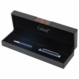 Galant "Ricardo" сыйлық шарикті қаламы, корпусы қара көк, бөлшектері күміс, түйіні 0,7 мм, жазу сызығы 0,5 мм, көк, 144168