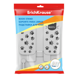 Подставка для книг пластиковая ErichKrause Мяу, белый
