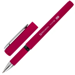 Ручки шариковые с грипом BRAUBERG "VIVID", НАБОР 3 ШТУКИ, СИНИЕ, SOFT TOUCH покрытие, узел 0,7 мм, линия письма 0,35 мм, 144401