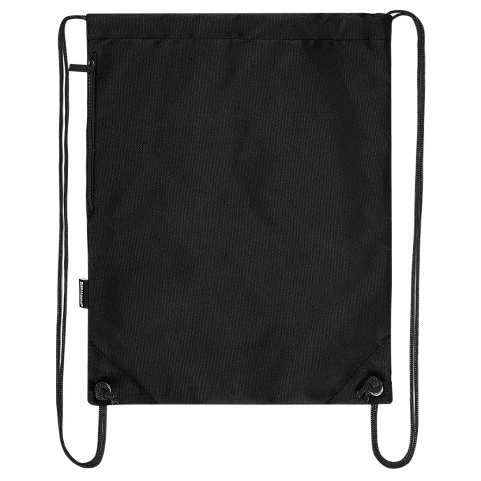 Мешок для обуви BRAUBERG плотный, карман на молнии, подкладка, 43х33 см, Total Black, 272427