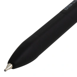 Ручка шариковая масляная автоматическая BRAUBERG "Extra Glide RT SOFT BLK", СИНЯЯ, игольчатый наконечник 0,7 мм, линия 0,5 мм, 144261
