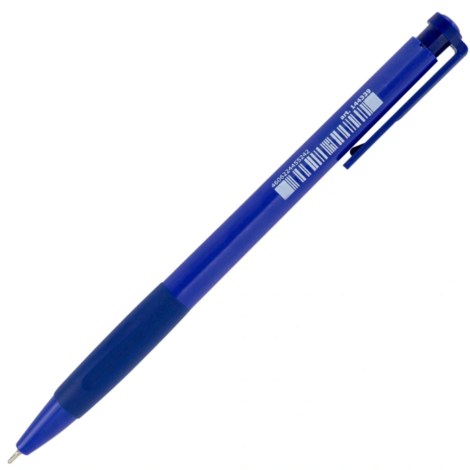 Ручка шариковая автоматическая BRAUBERG A-30 "WRITING 3.0", СИНЯЯ, пишущий узел 0,5 мм, линия письма 0,25 мм, 144339
