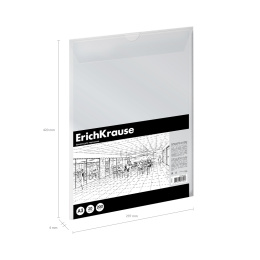 ErichKrause пластикалық қалтасындағы сызу қағазы, A3, 20 л., жақтаусыз