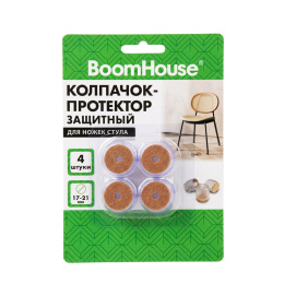Защитный колпачок-протектор для ножек стула 17-21 мм (ПВХ+фетр) КОМПЛЕКТ 4 шт., BoomHouse, 701846
