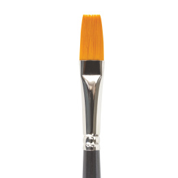 Кисть художественная профессиональная BRAUBERG ART CLASSIC, синтетика жесткая, плоская, № 10, длинная ручка, 200667