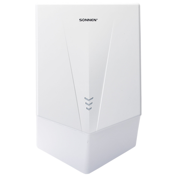 Сушилка для рук ВЫСОКОСКОРОСТНАЯ SONNEN K2022B, 1300 Вт, 150 м/с, IPX1, 72 дБ, белая, пластиковый корпус, 607192