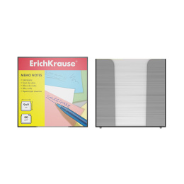 Бумага для заметок ErichKrause, 90x90x90 мм, белый, в пластиковой подставке