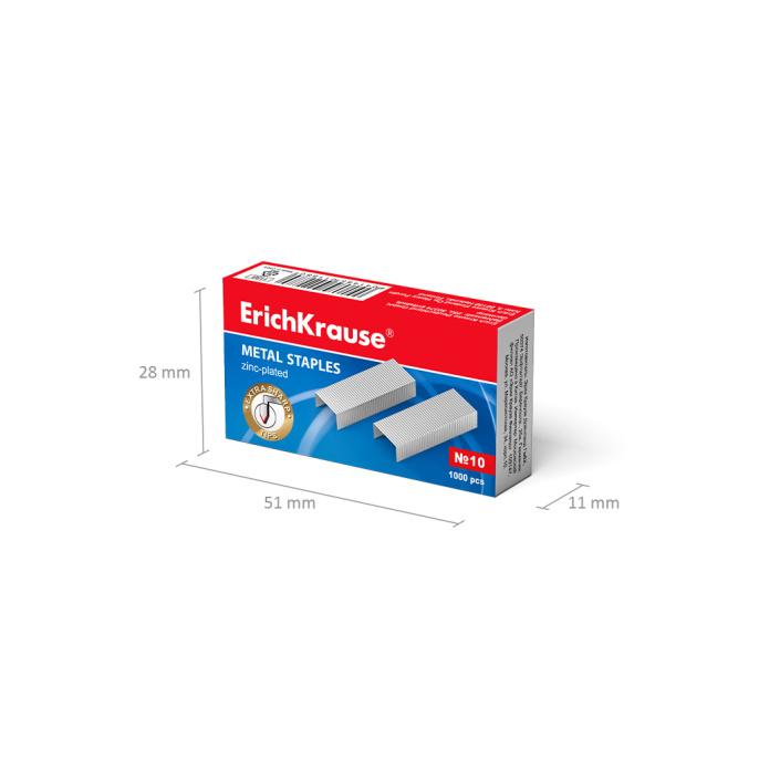 Скобы №10 ErichKrause (коробка 1000 шт.)