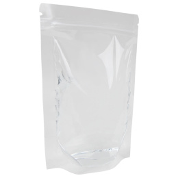 Пакеты дой-пак с замком ZIP LOCK, прозрачные, 100х150 + 30 мм, КОМПЛЕКТ 100 штук, 70 мкм, BRAUBERG, 700695
