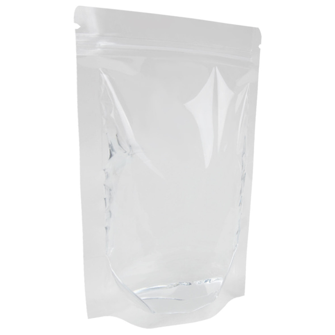 Пакеты дой-пак с замком ZIP LOCK, прозрачные, 100х150 + 30 мм, КОМПЛЕКТ 100 штук, 70 мкм, BRAUBERG, 700695