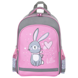 Рюкзак ПИФАГОР SCHOOL, 1 отделение, 3 кармана, "Adorable bunny", 38x28х14 см, 270654