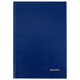 Книга учета 160 л., клетка, твердая, бумвинил, блок офсет, А4 200х290 мм, BRAUBERG, 130182