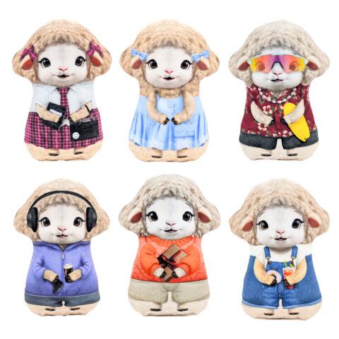 Ойыншық жұмсақ "костюм киген қой", 20 см, ассорти, 6 түрі, WOOZOO (ЖОО), 667810