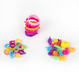 Шығармашылық пен ойынға арналған pop-BEADS дизайнері, 550 моншақ, білезіктер, сақиналар, BRAUBERG KIDS, 664698
