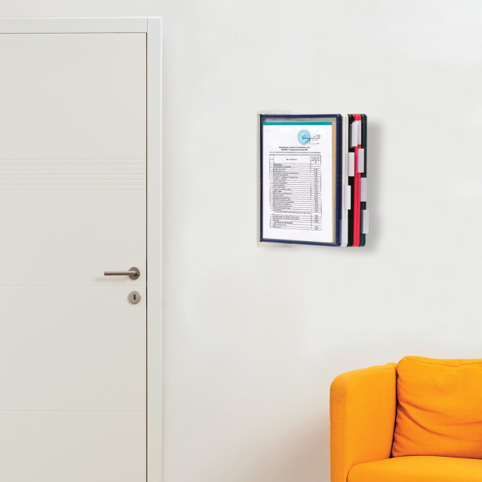 10 түсті A4 панельдері бар қабырға демо жүйесі, сұр, BRAUBERG "қатты", 236722