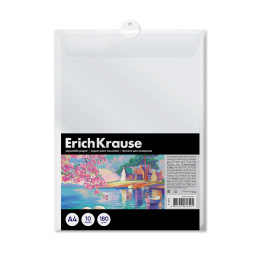 Бумага для акварели в пластиковой папке ErichKrause Дух искусства, А4, 10 листов