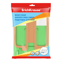Подставка для книг пластиковая ErichKrause Непрозрачный неон, зеленый с оранжевым