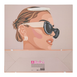 Пакет подарочный (1 штука) 30x10x30 см, "Beautiful Lady", ламинированный, ЗОЛОТАЯ СКАЗКА, 700860