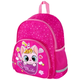BRAUBERG kids play балалар рюкзагы, 1 бөлім, 3 қалта, "Kittycorn", 29х23х12 см, 271389