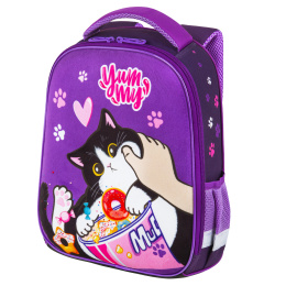 Brauberg kids start сөмкесі, 1 бөлім, 2 қалта, "Sweet cheeks", велюр панелі, 35х26х13см, 272093