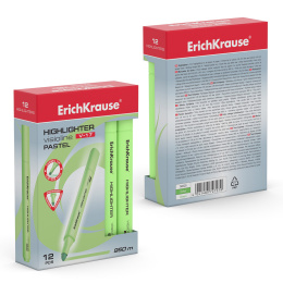 Маркер для выделения текста ErichKrause VisioLine® V-17 Пастель, цвет чернил зеленый (в коробке по 12 шт.)