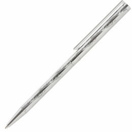 Ручка подарочная шариковая GALANT "ASTRON SILVER", корпус серебристый, детали хром, узел 0,7 мм, синяя, 143527