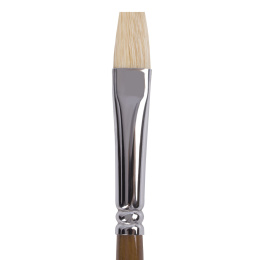 Кисть художественная профессиональная BRAUBERG ART CLASSIC, щетина, плоская, № 12, длинная ручка