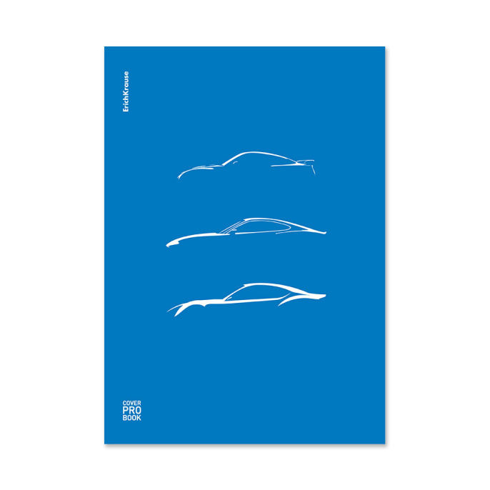 Тетрадь общая ученическая с пласт. обл. на скобе ErichKrause CoverProBook® Мираж, текстура песок, синий, А4, 48 л., клетка_МИКС