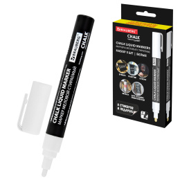 Бор маркерлері CHALK LIQUID MARKER, АҚ, 5 дана, 3 мм, сыйлық жапсырмалары, BRAUBERG, 152596