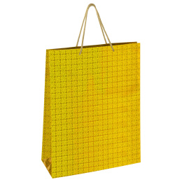 Пакет подарочный 33x13x45 см (XL), НАБОР 3 шт., 3 дизайна, голография, ЗОЛОТАЯ СКАЗКА, 609737