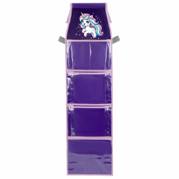 Brauberg KIDS балабақшасына арналған шкафқа ұйымдастырушы қалта, Velcro бекіту, стикерлер-кеңестер, 24х88 см, "Unipony", 273284
