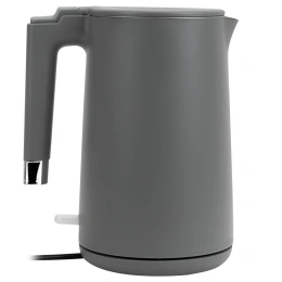 Чайник электрический с двойными стенками SONNEN KT-8719G, 1,5 л, 2200 Вт, графитовый, 454693