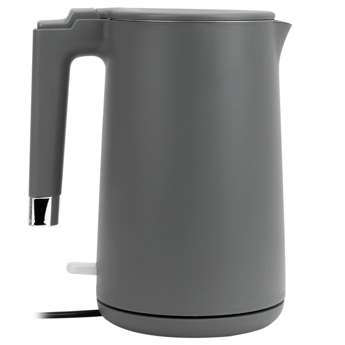 Чайник электрический с двойными стенками SONNEN KT-8719G, 1,5 л, 2200 Вт, графитовый, 454693