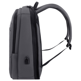 Рюкзак HEIKKI ELECT (ХЕЙКИ) универсальный, отделение для ноутбука, USB-порт, серый, 44х30х16 см, 273863