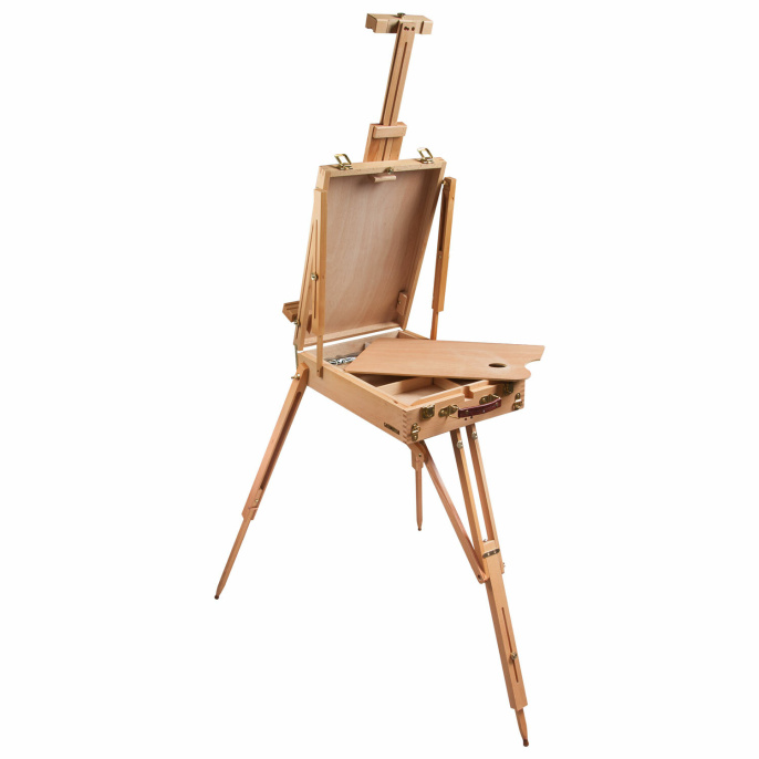 Этюдник BRAUBERG ART CLASSIC, бук, 50х34х11 см, высота холста 87 см, ножки деревянные 90 см, ремень, 190654