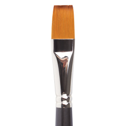 Кисть художественная профессиональная BRAUBERG ART CLASSIC, синтетика мягкая под колонок, плоская, № 18, короткая ручка, 200704
